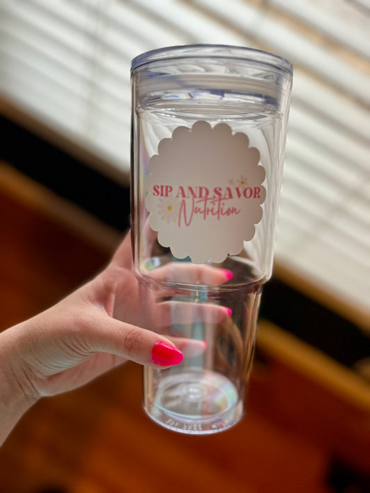 Acrylic 30oz Sticker Tumbler